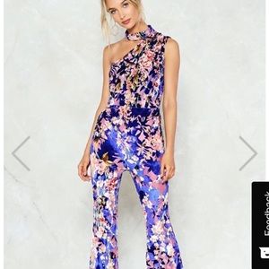 COPY - Floral Velvet Jumpsuit with Choker from Na…